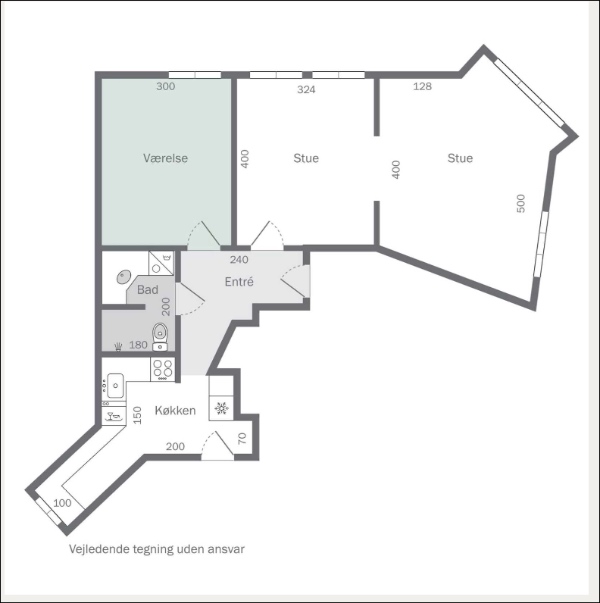 Maling af lejlighed som overtages 31 Juli kl 12, 76 m2 tinglyst, ikke male køkken og bedeværelse
