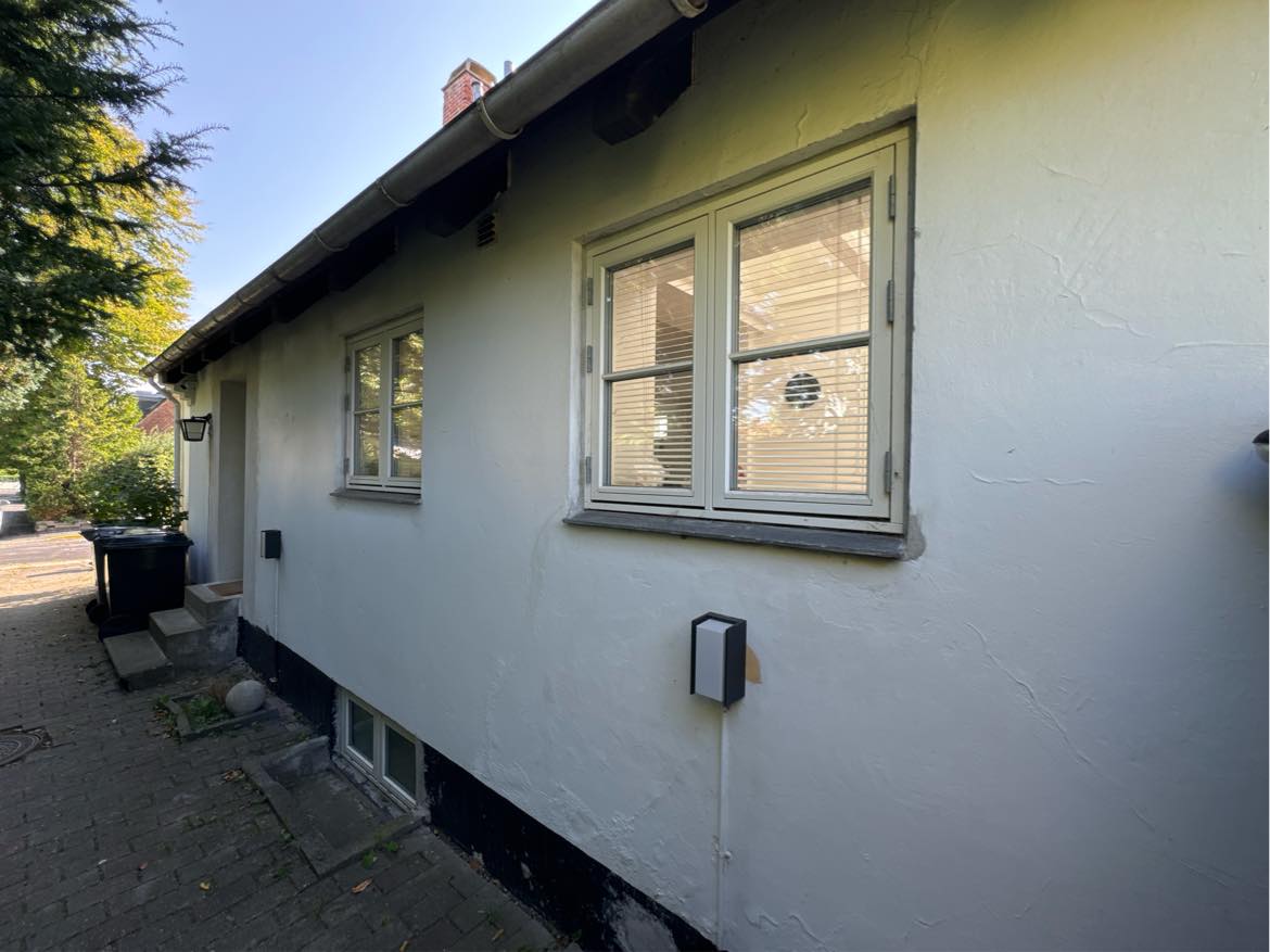 Rensning og 2-3x maling af facade