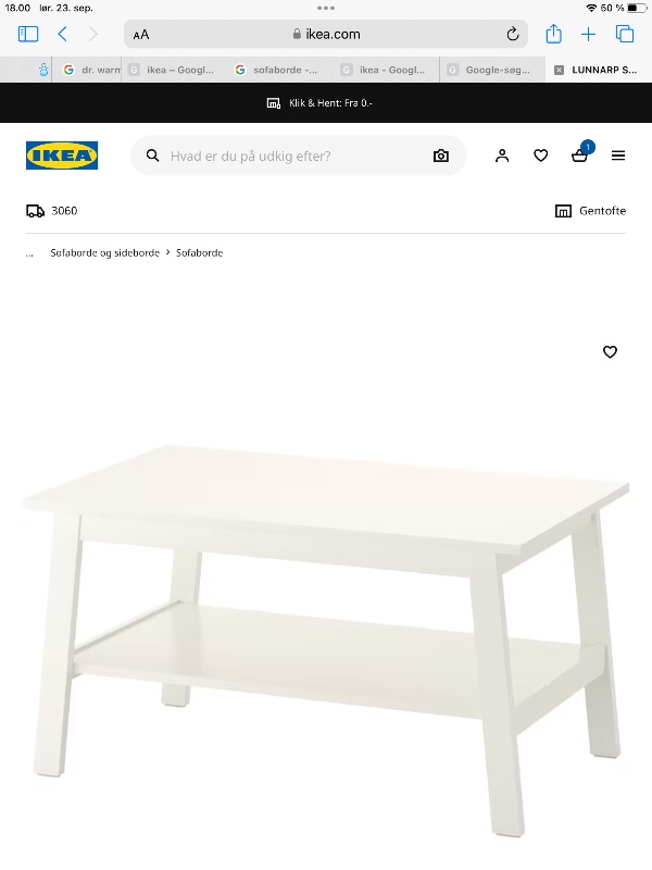 Samlet et Ikea sofabord