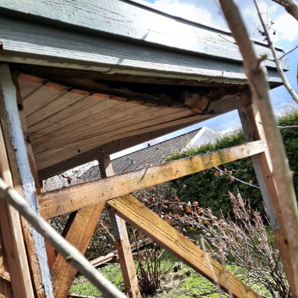 nedrivning af rest skur