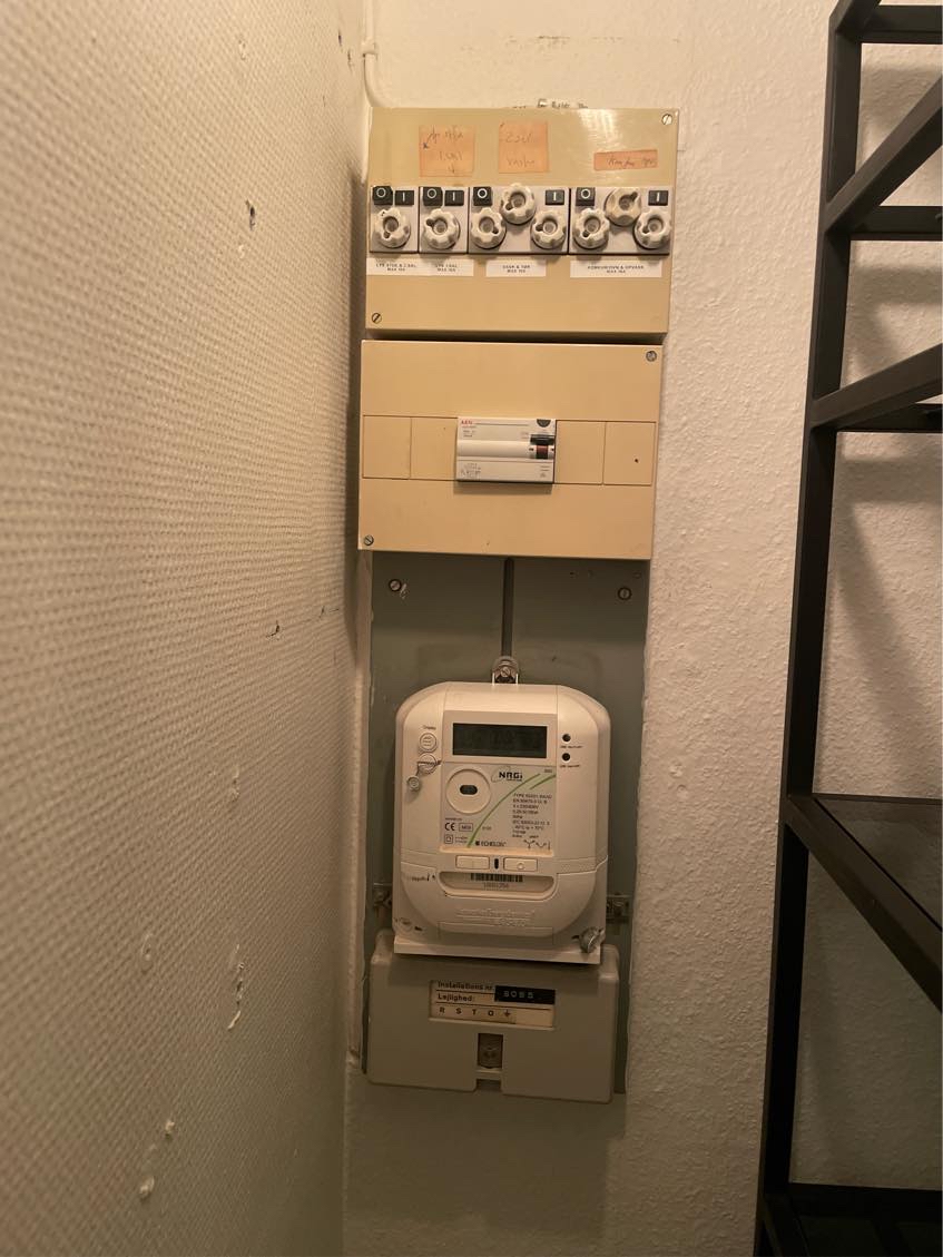 En skjuler til et målerskab