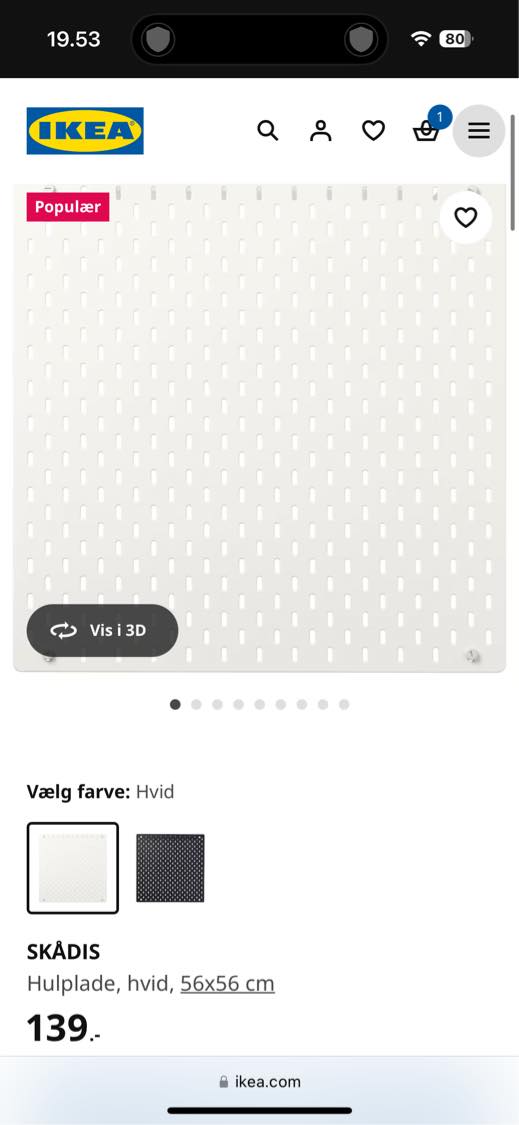 Opsætning af diverse på betonvæg