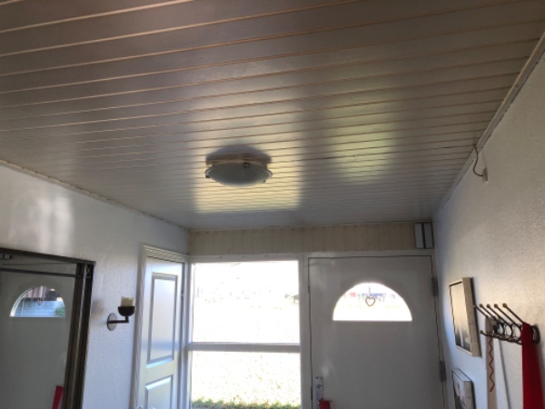 Maling af loft i køkken, stue og gang