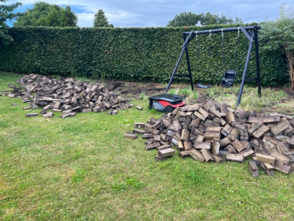 Bortskaffelse af opgravede fliser