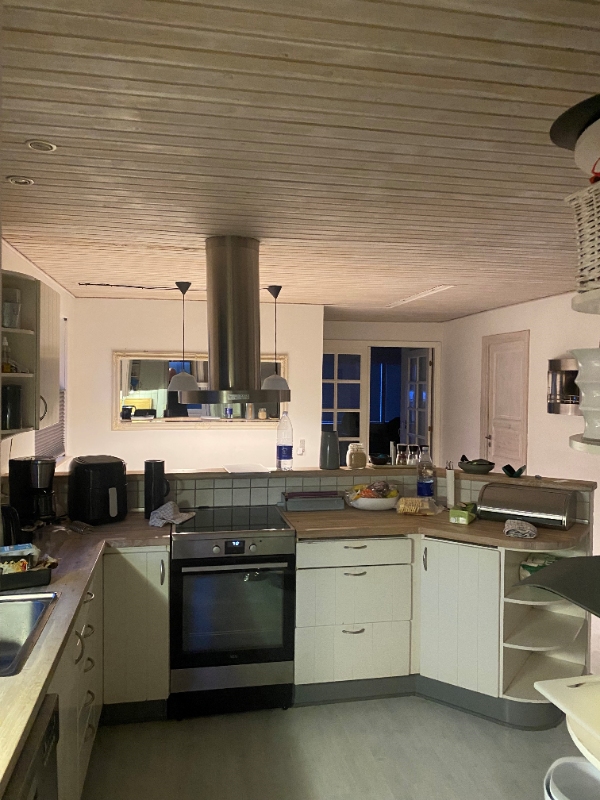 nyt loft i køkken inden renovering.