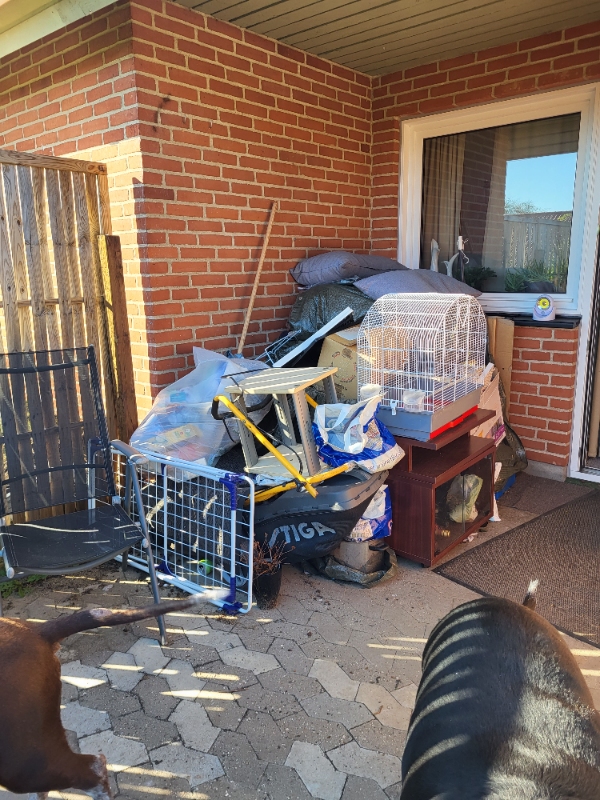 lidt bort skaffelse møble og lidt små ting få styr på lille rækkehushave rensning havelåge