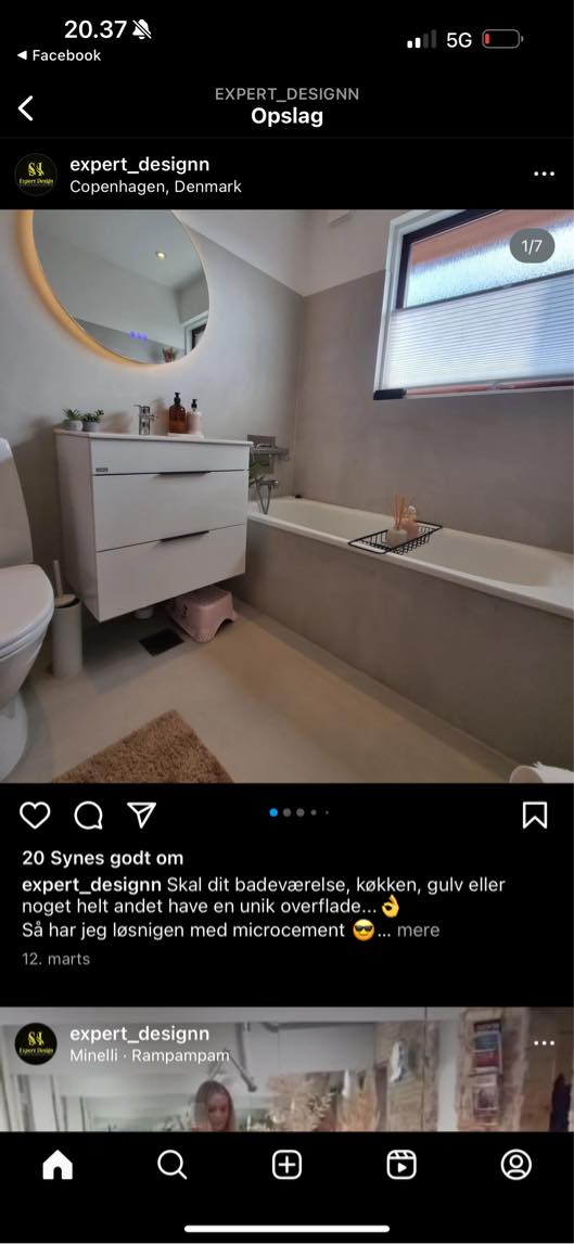 Få lavet microcement i badeværelse