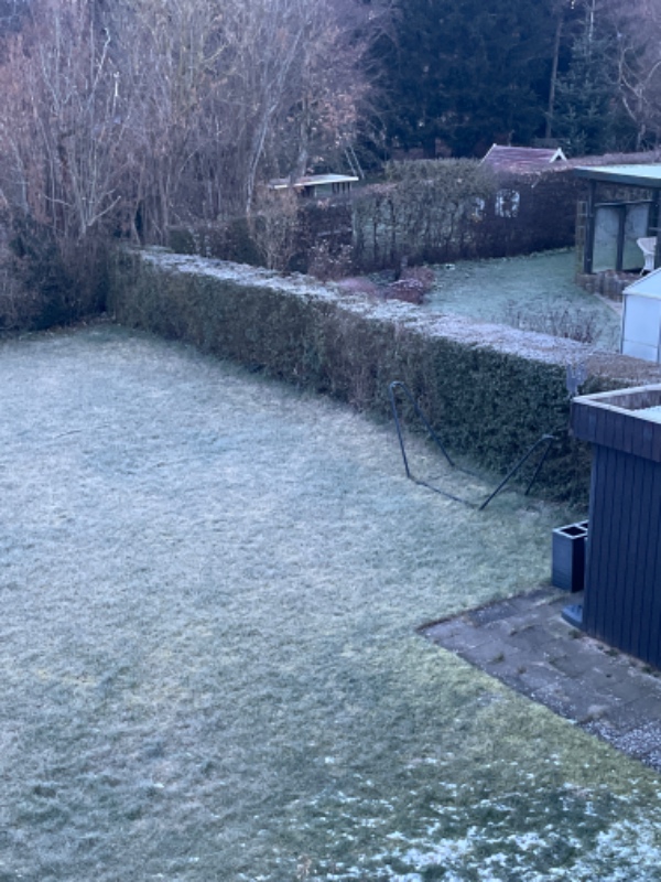 Fliselægning af ca 25 m2 på græsplæne med 30x60 fliser.