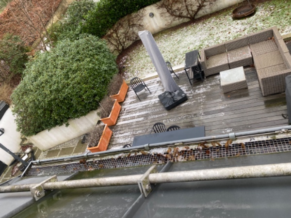 Rensning af tagrender- lidt kompliceret opgave.