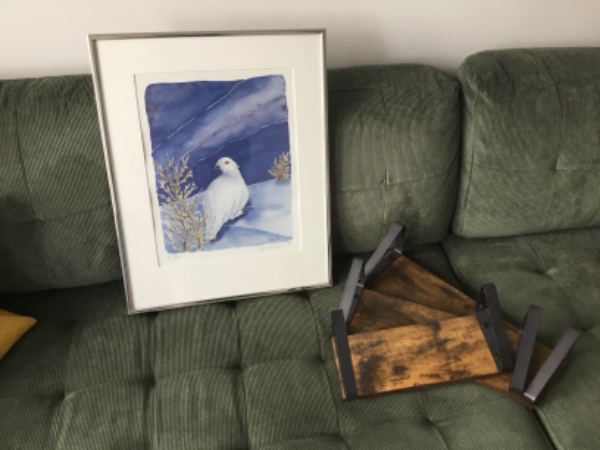 Opsætning af billede og tre små hyldet