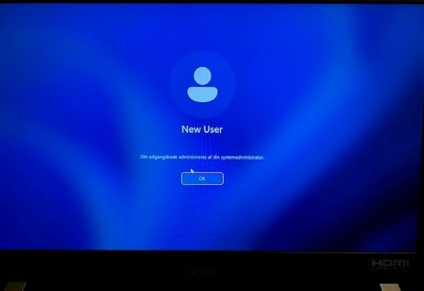 Kan ikke komme ind på PC med det normale login