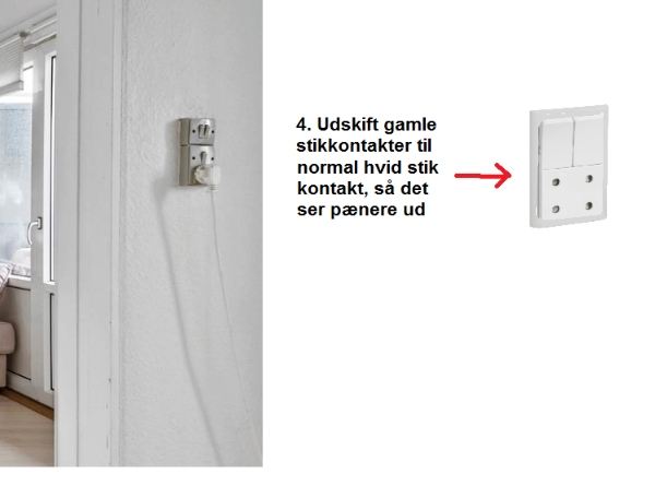 Hjælp med strøm og Eltjek + skiftning af stikkontakter