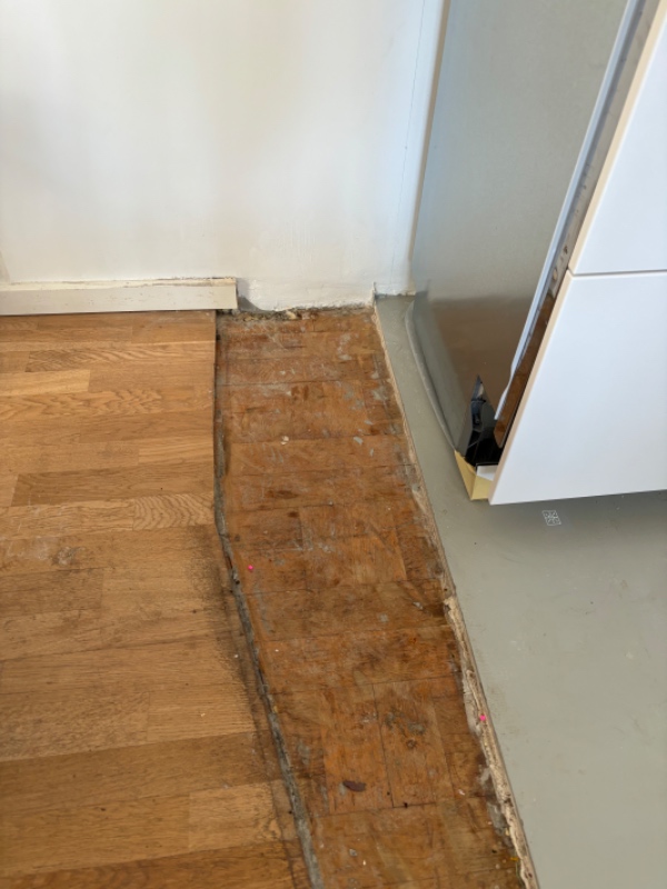 Lægning af gulv 1,8 kvm