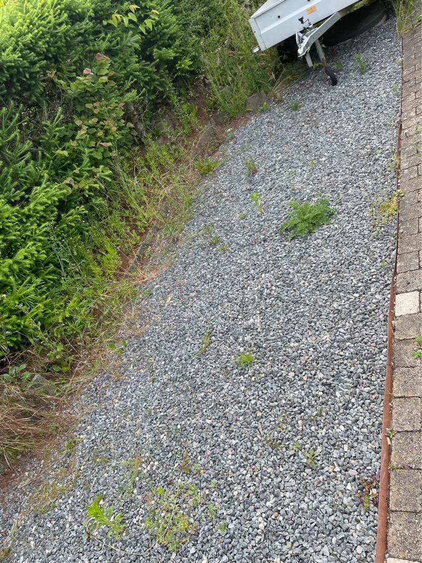 Hjælp til at fjerne ukrudt i indkørslen