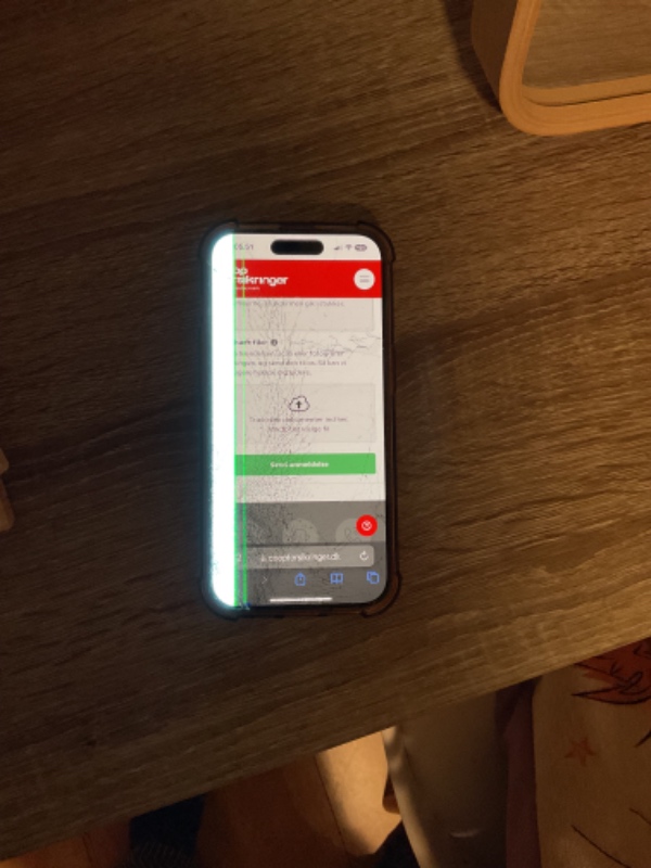 Ødelagt skærm på iphone