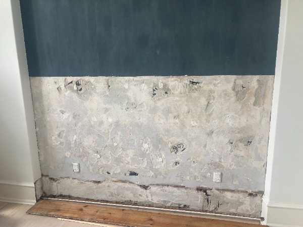 Reetablering af væg i soveværelse