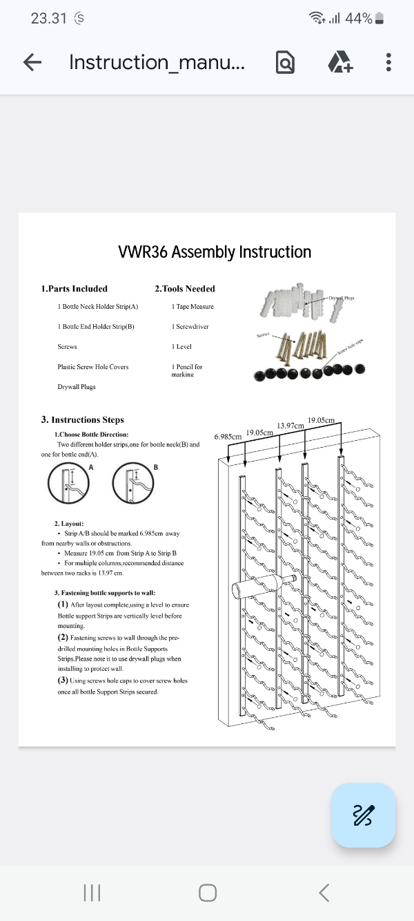 Opsætning af vinreoler