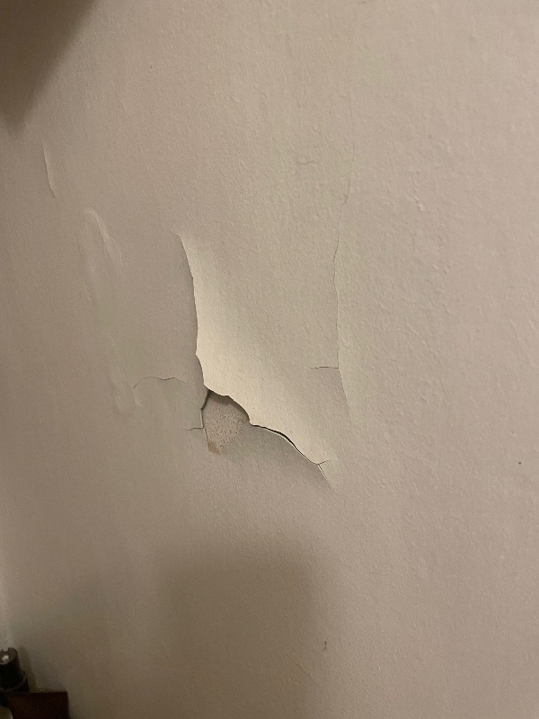 Har et hul i min vådrumsvæg på badeværelset på ca 15x5 cm samt et mindre hul på 4x4 cm.