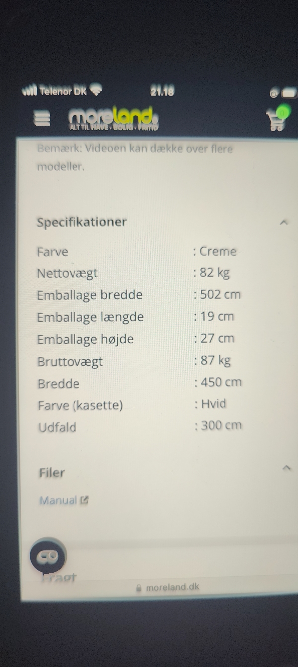 Montering af markise og strøm