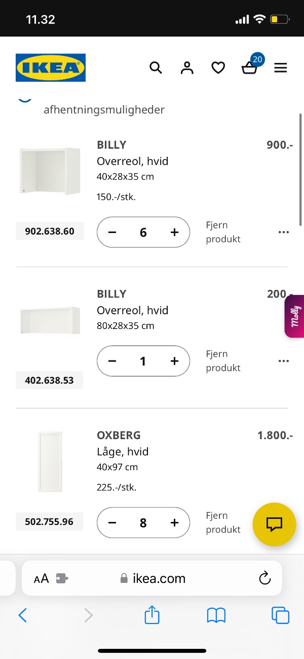 Bygning af reol af Ikea elementer