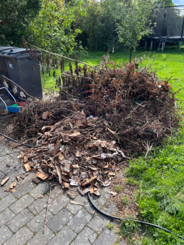 Fjernet affald - pakket og sorteret