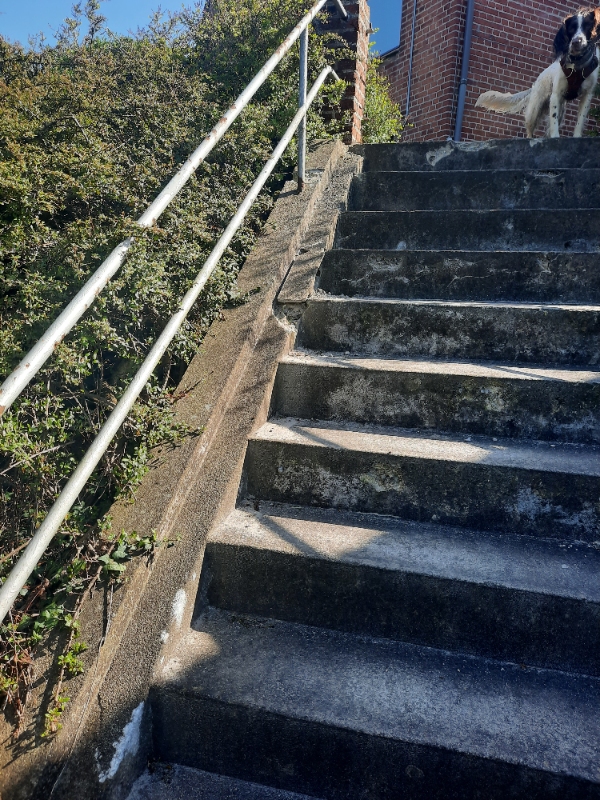 Reparation af muret trappe