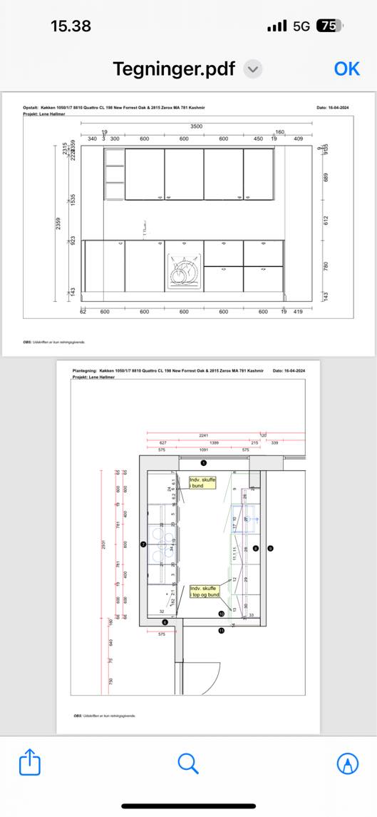 Montering af køkken incl el og vvs