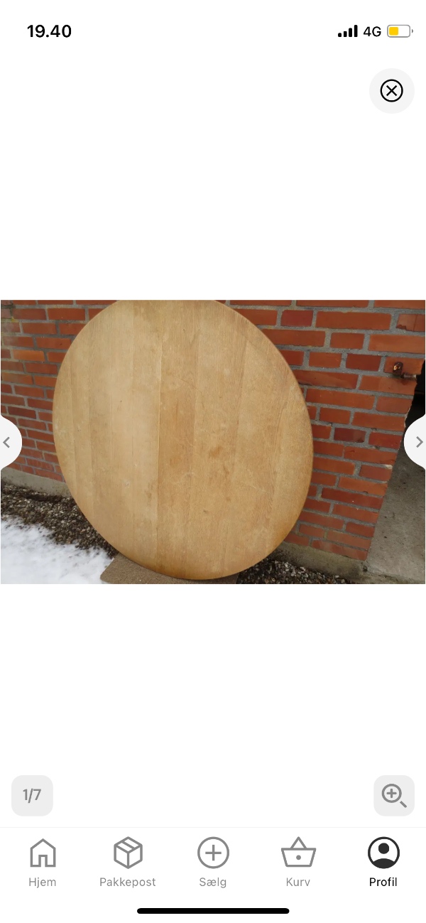 2 runde spiseborde - adskilt