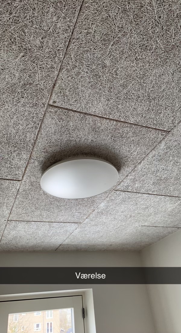 Opsætning af lamper , 7 stk væg/loft og 1 pendle i køkken og en i stue