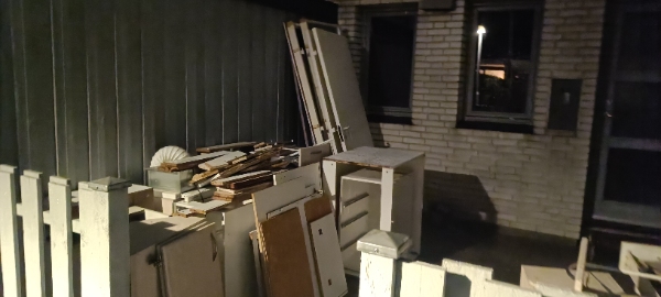 Afhentning af byggeaffald