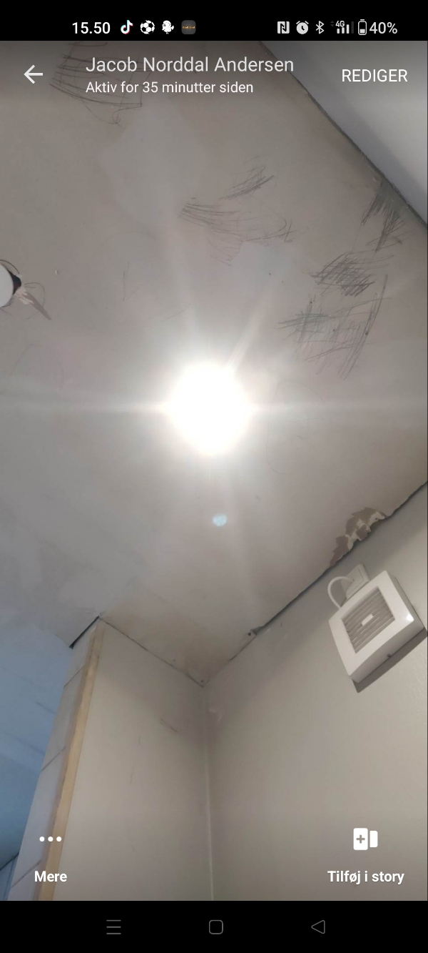 Sæt nyt gips loft op og lave en kasse til