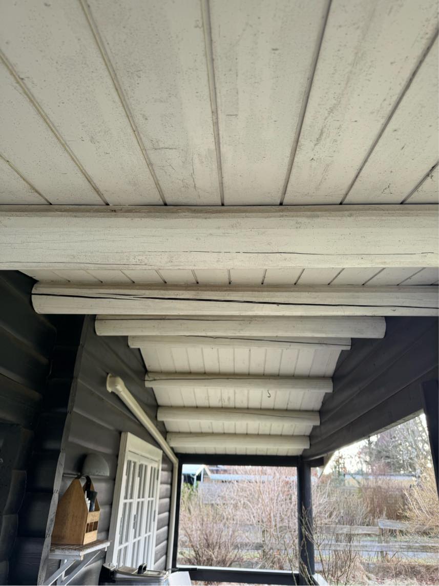 Maling af træloft hvidt udendørs