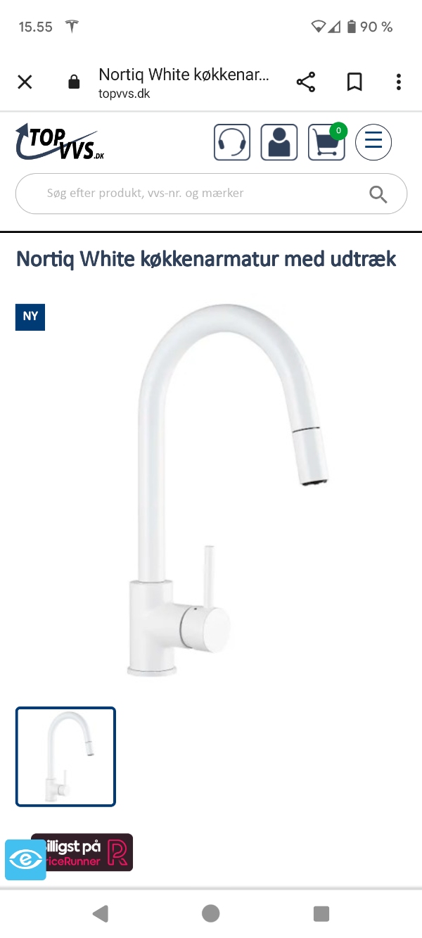 Udskiftning af 2 armatur og et brugsesæt