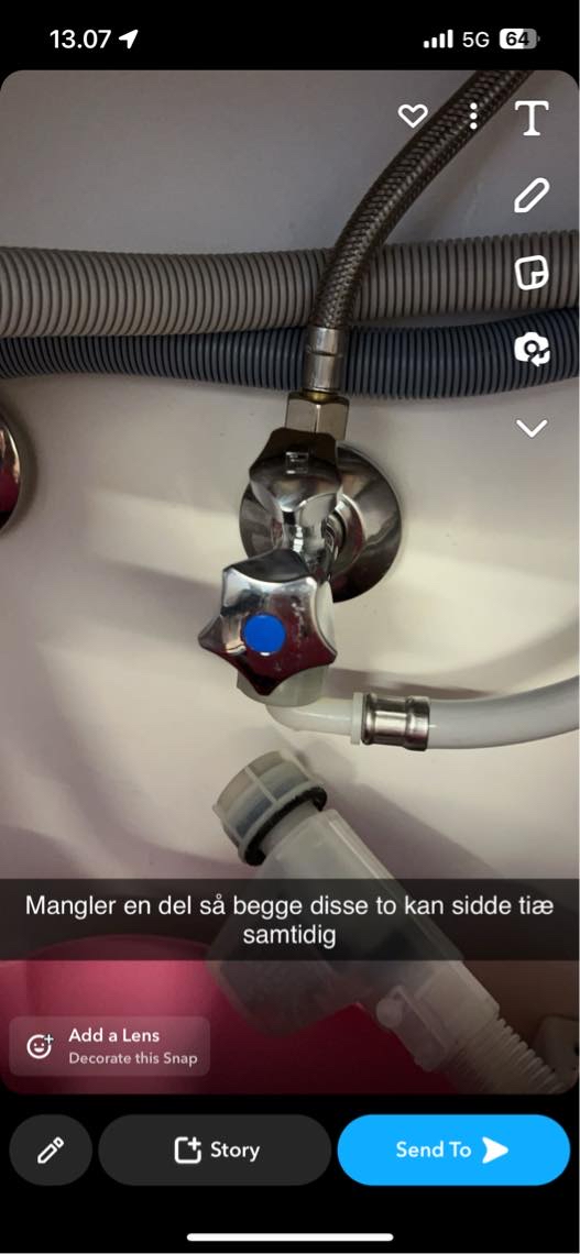 Tilslutte dobbelt koldtvands tilslutning