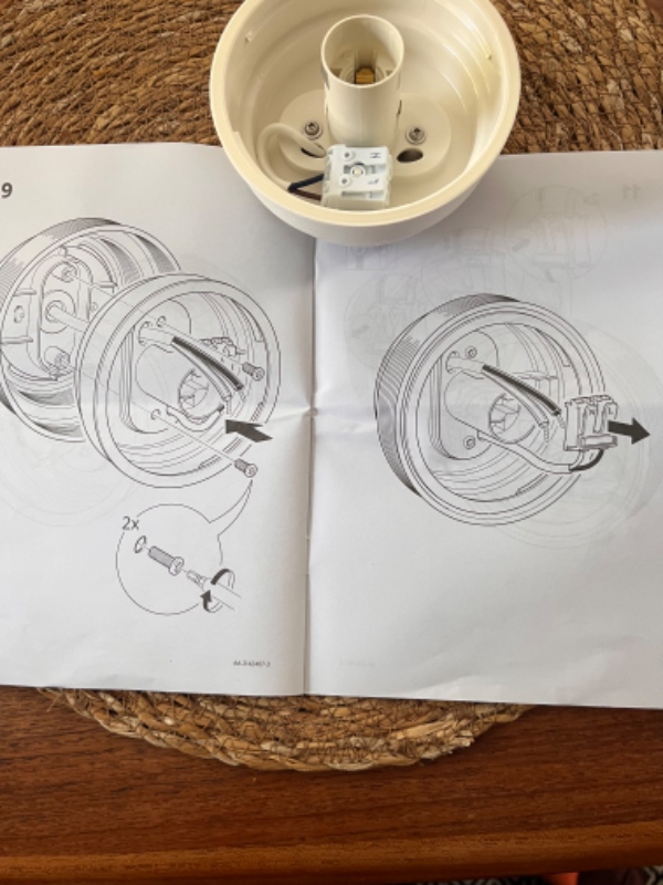 Sætte ip44 lampe op på badeværelse