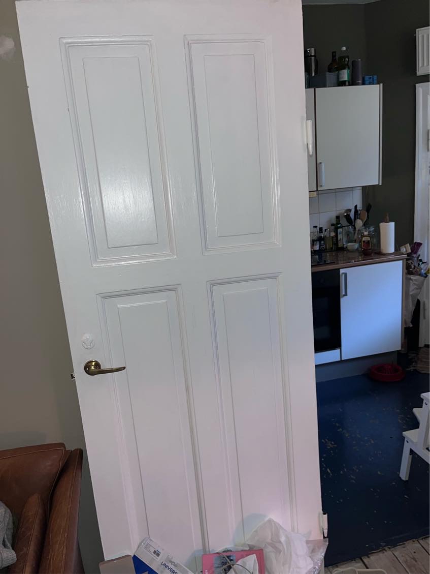 Gammel dør - Vende hængsler og sæt døren op