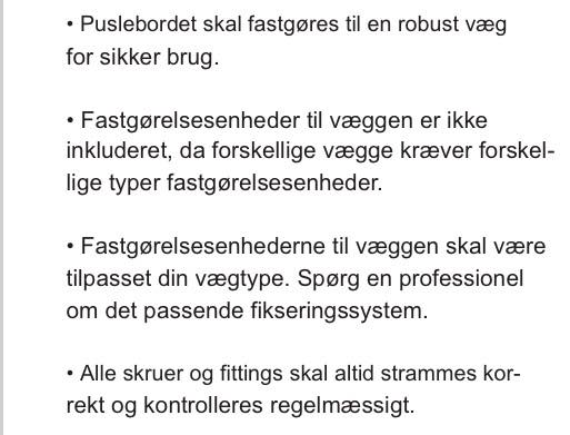 Væghængt puslebord
