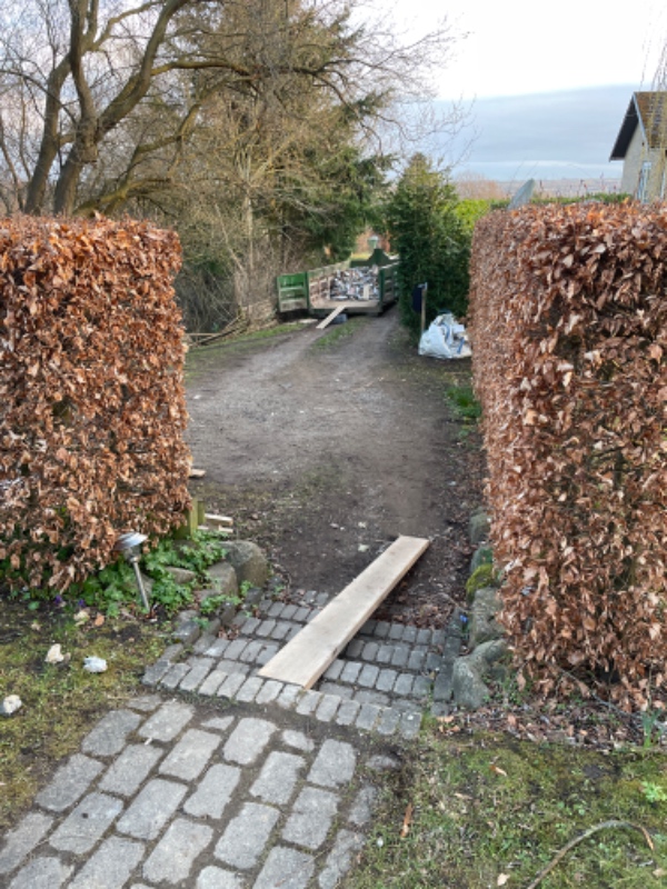 Afhentet murbrokker og sand/ler