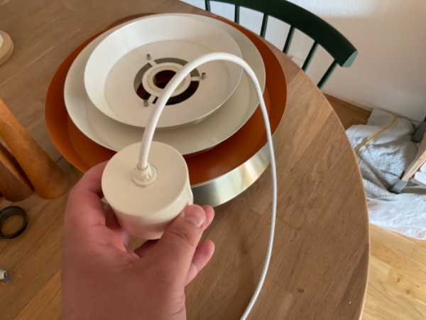 Udskiftning af ledning på ældre loftslampe