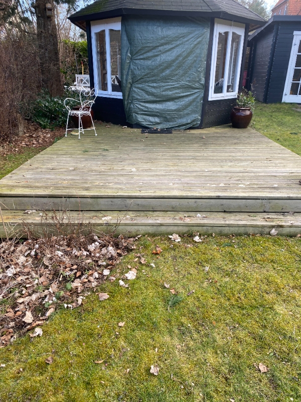 Afslibning af terrasser, oliebehandling optional