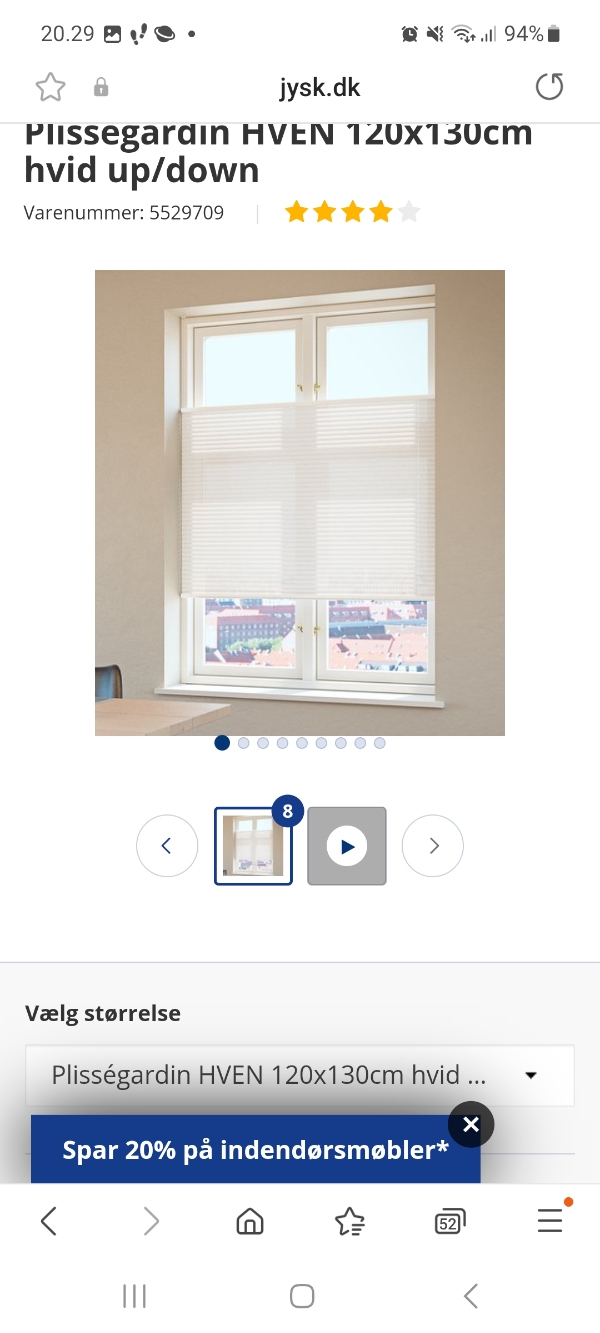 Tilskæring og opsætning af Plissegardiner up & down
