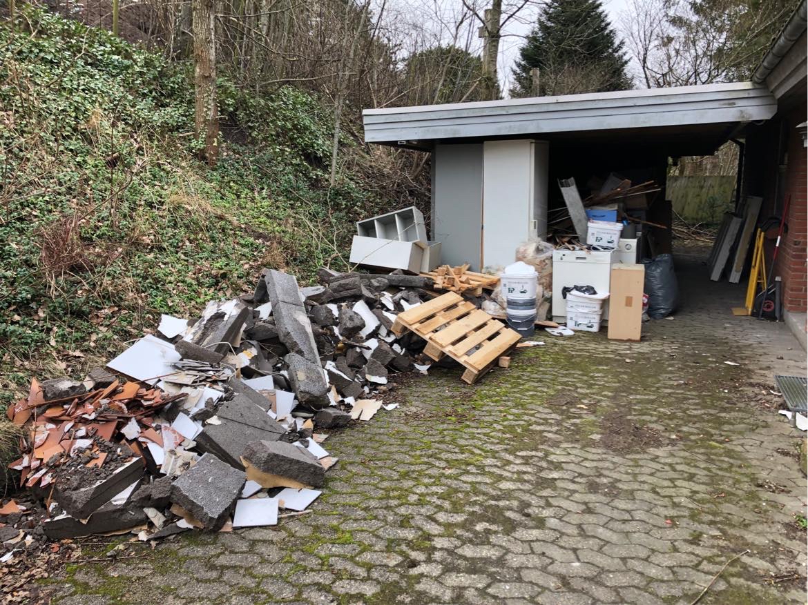 Oprydning af renoverings affald