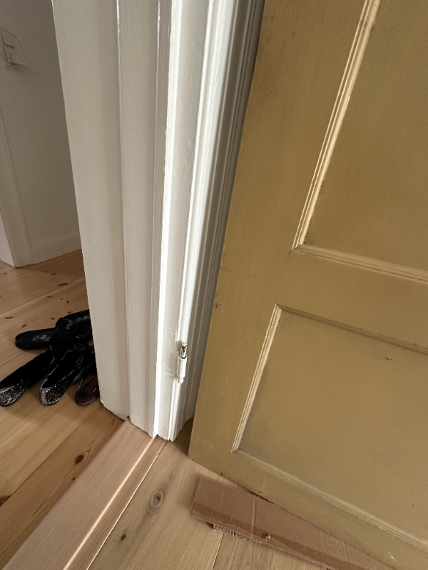 Montering af dør med nye hængsler