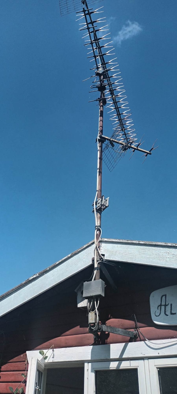 Jeg skal have pillet dette monstrum af en antenne ned fra mit kolonihavehus....