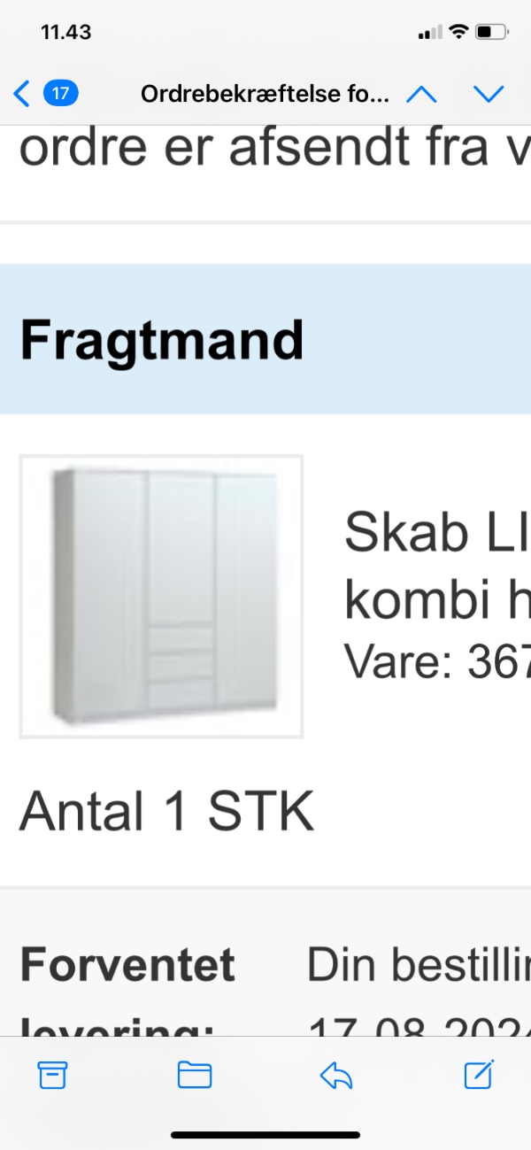 Samling af to skabe og en komode