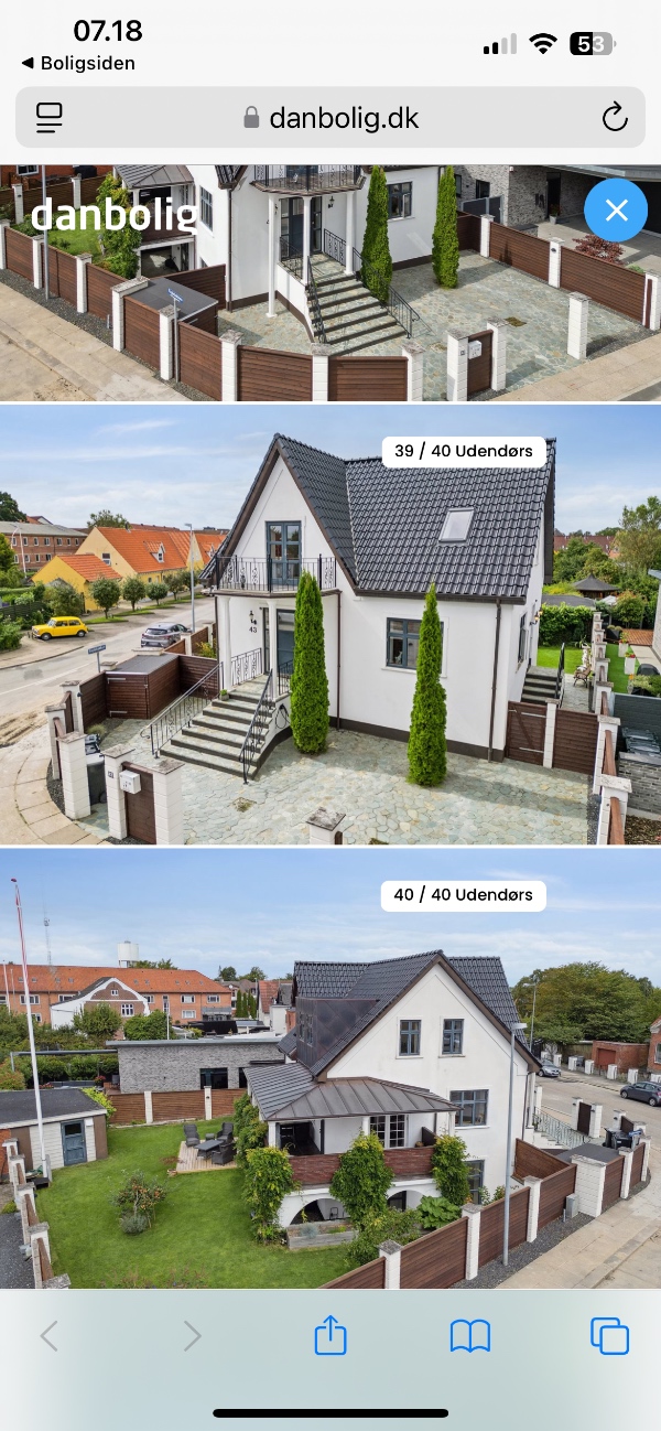 Maling af facade hus