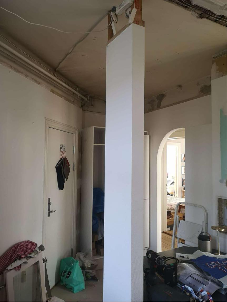 Opsætning af nedsænket loft. I gips.