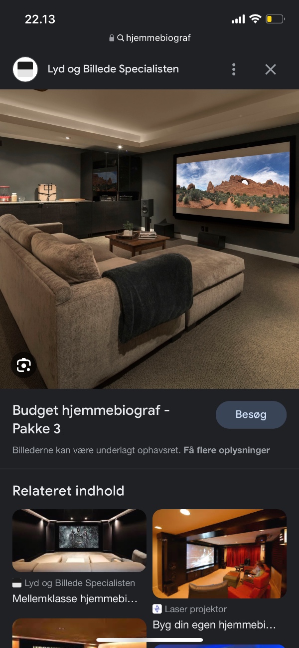 Etablering af hjemmebiograf
