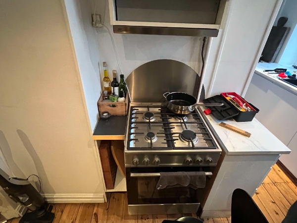 afmontering af gaskomfur