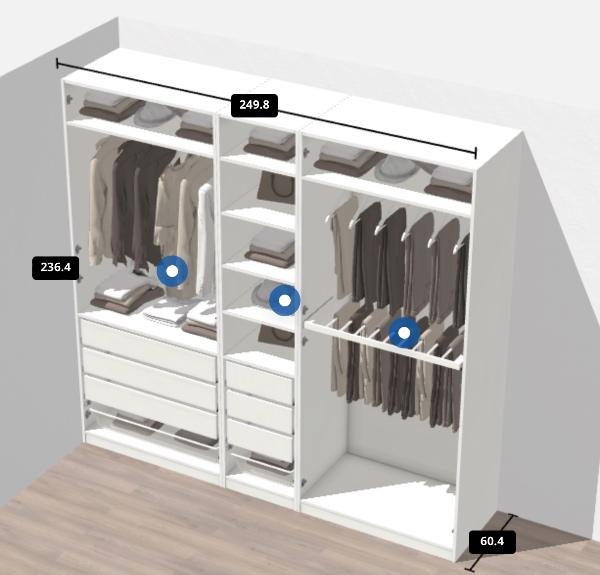 Samling af Ikea Pax skab